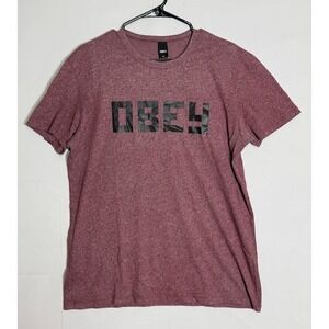 Obey Graphic T Shirt Mens XL Red Logo Streetwear Y2K Skater Tee Made In USA